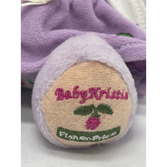 Vintage 1999 Fisher Price Baby Kristin 6" Purple Plush Stuffed Animal Toy - Picture 11 of 13